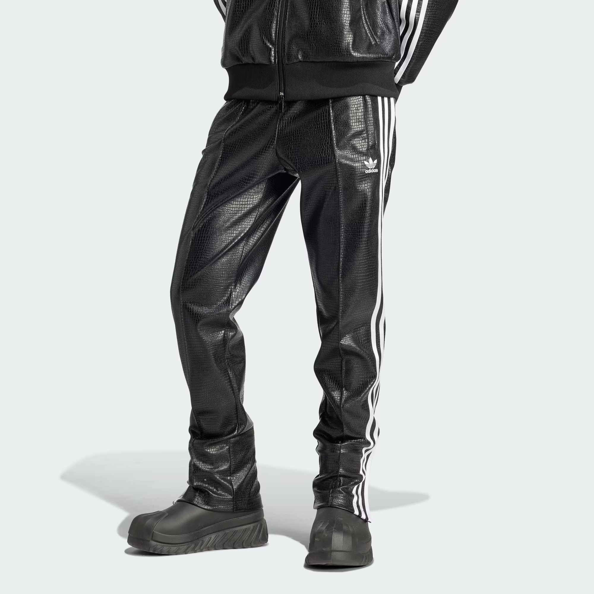 Adidas Originals Premium Faux Leather SST Luxe Sports Pants Women’s Black