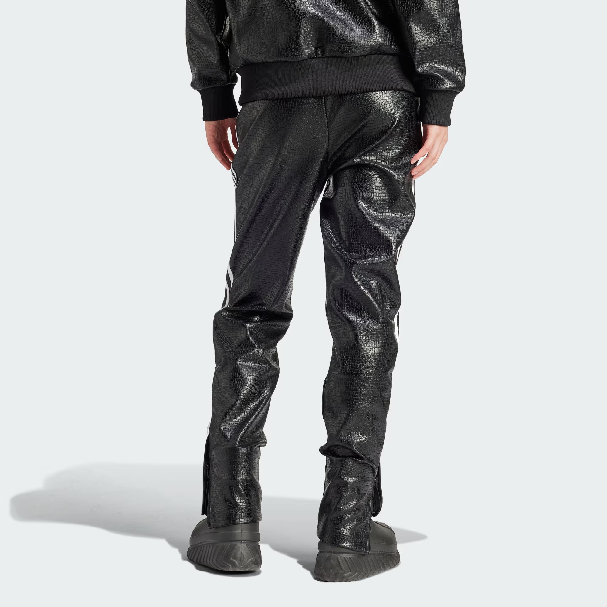 Adidas Originals Premium Faux Leather SST Luxe Sports Pants Women’s Black