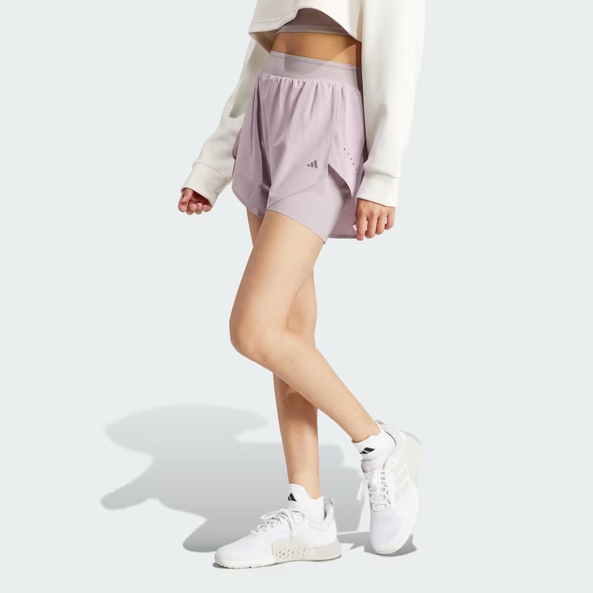 Adidas Designed For Training Heat.Rdy Hiit 2 in 1 Shorts Sports Shorts Women’s Light Purple