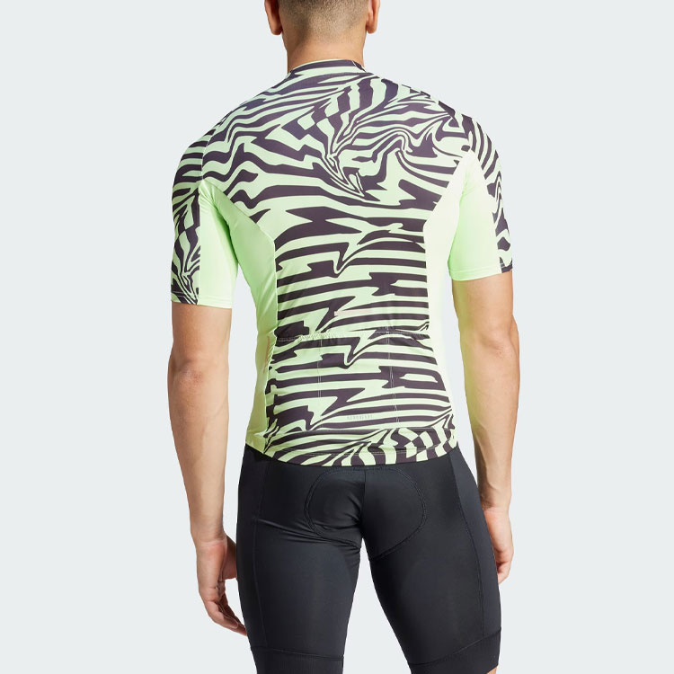 Adidas Wave pattern Zip up Performance T shirt