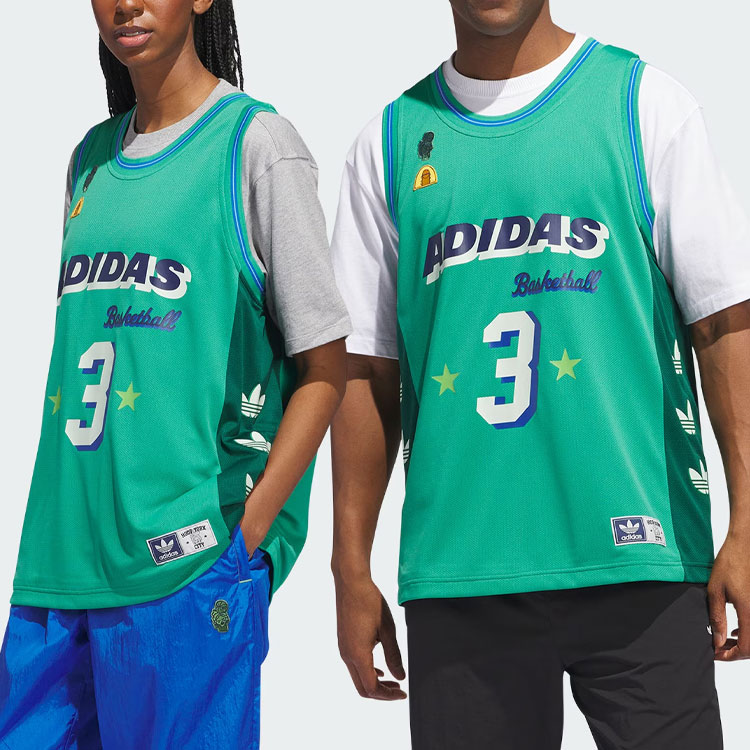 Adidas Originals Hoop York City Jersey Basketball Jersey Unisex Light Lawn Green