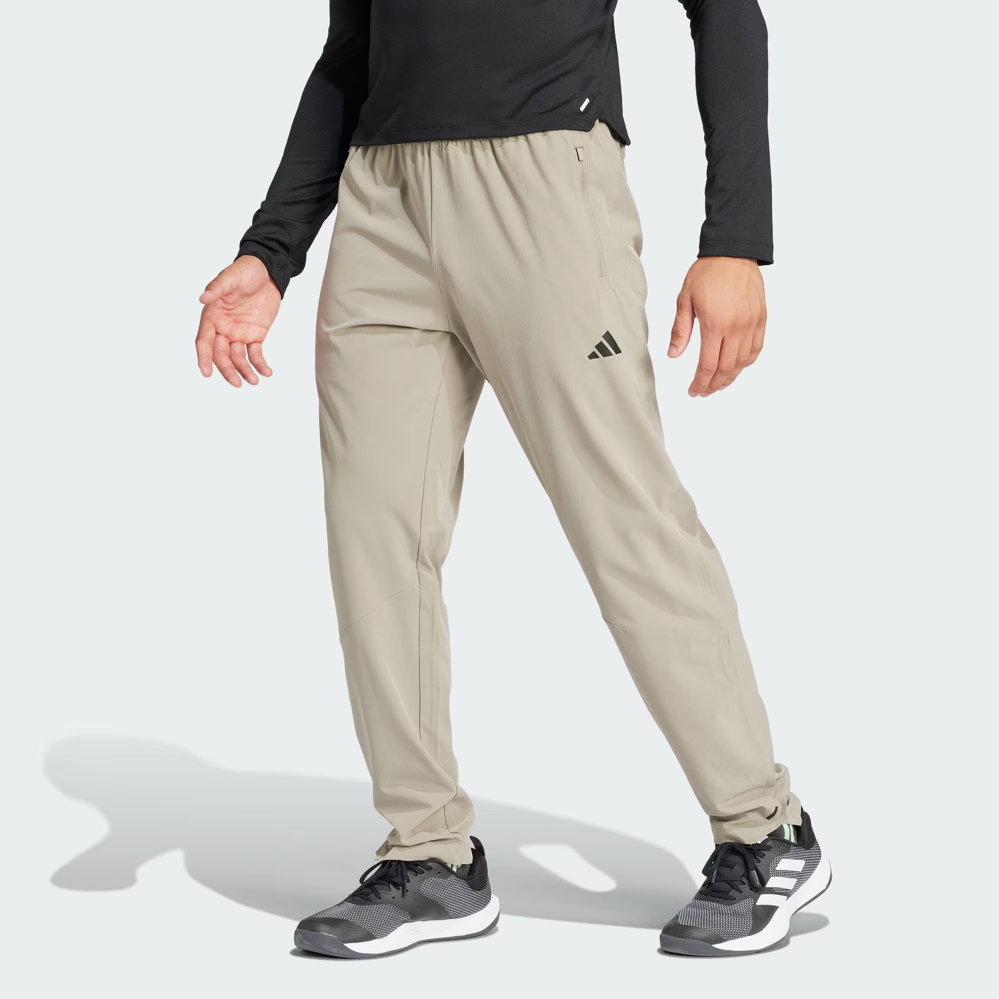 Adidas Workout Pants Sports Pants Men’s Pebble Silver Gray