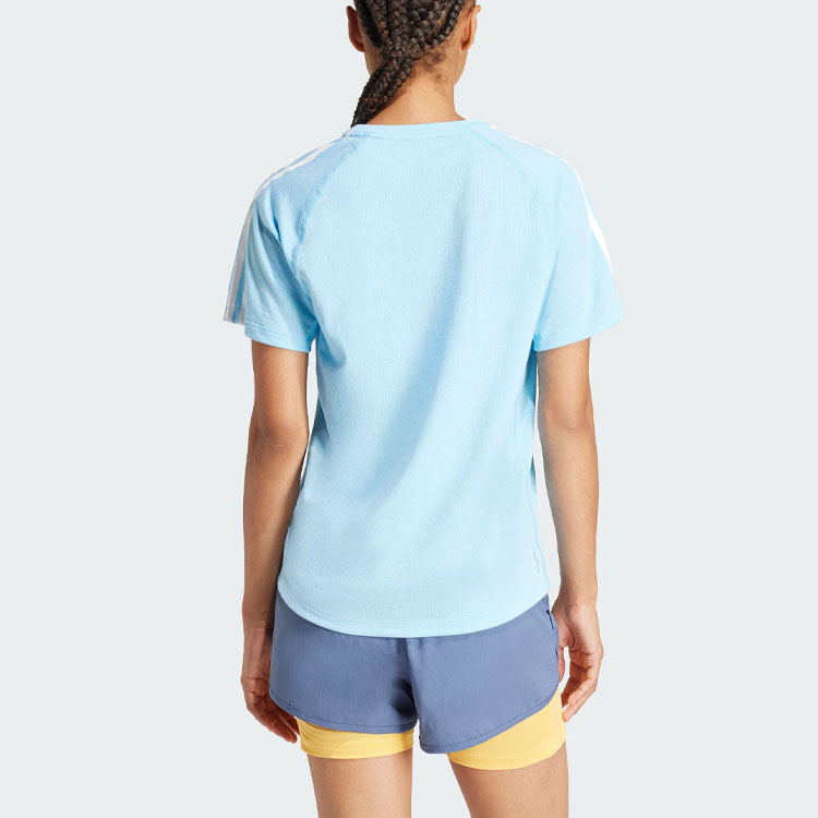 Adidas Free Shipping With AdiClub Own The Run 3-Stripes Tee