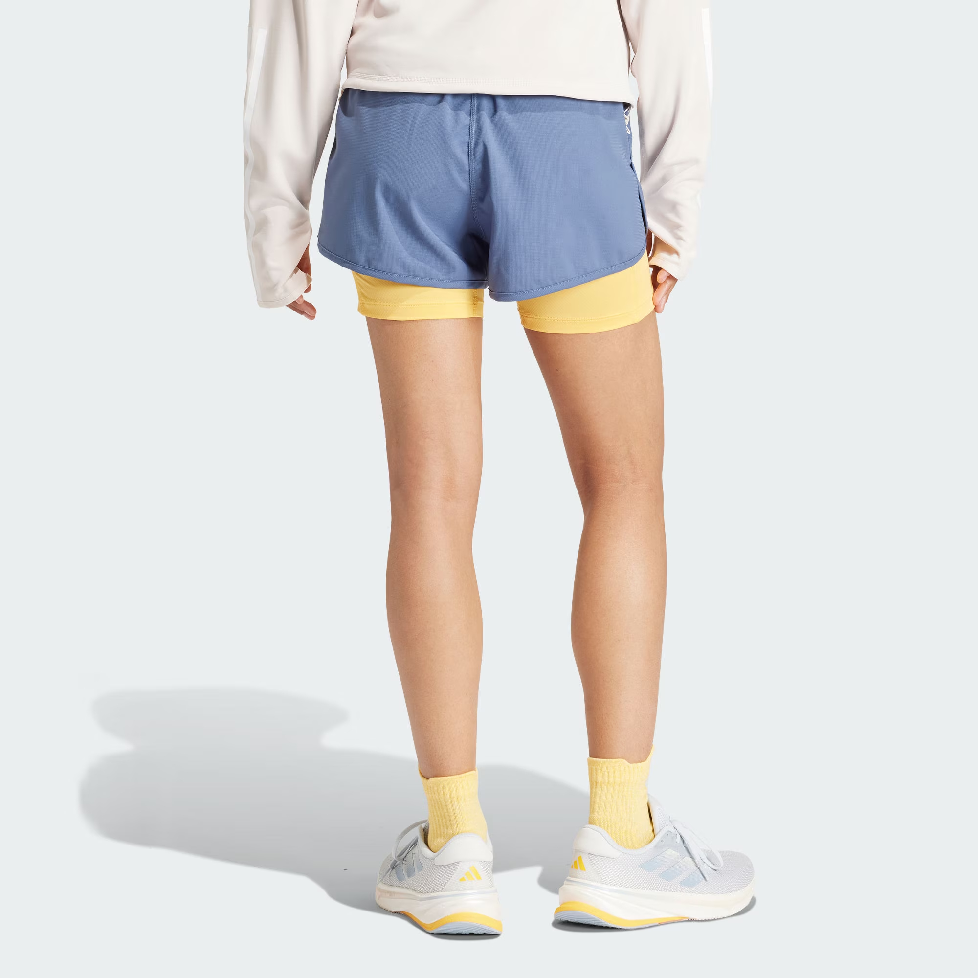 Adidas Free Shipping With AdiClub Own The Run 3 Stripes 2 in 1 Shorts