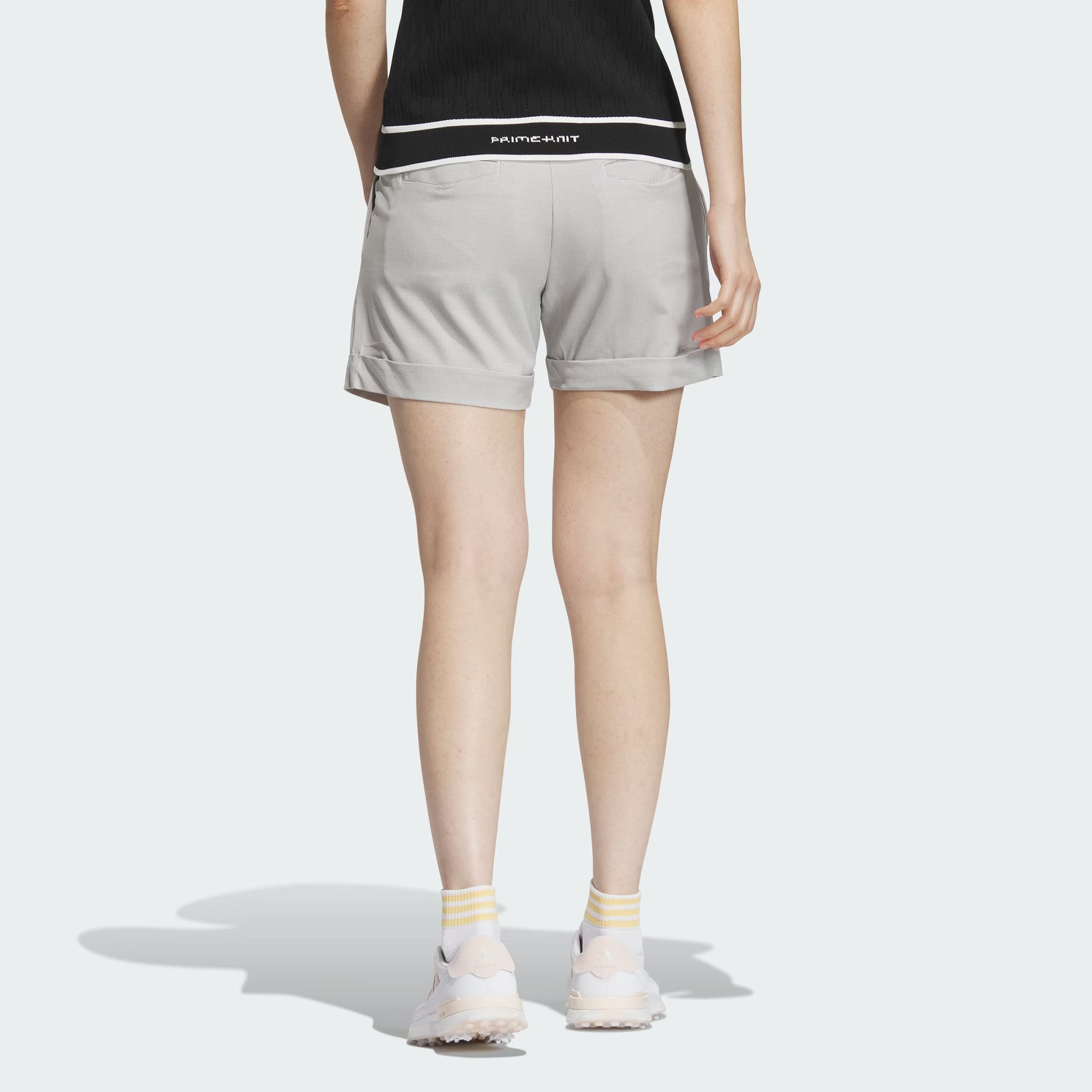 Adidas Checked Pattern 5 Inch Shorts Sports Shorts Women’s Light Gray
