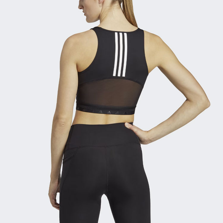 Adidas Aeroready Hyperglam Crop Tank Top Sport Vests Women’s Black