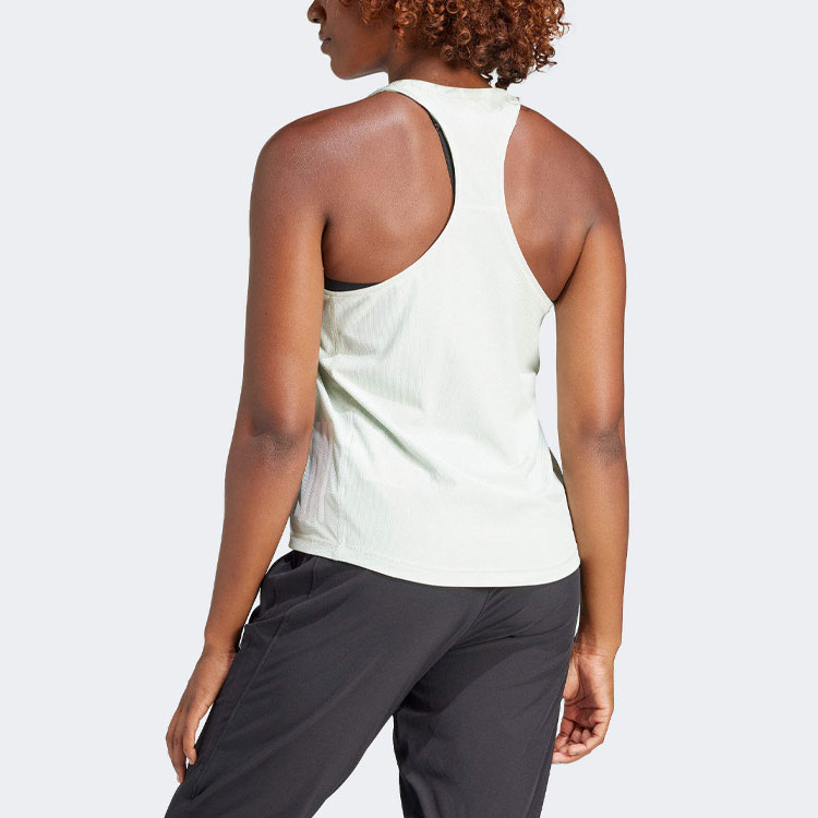 Adidas Running Tank Tops Women’s Green Crew Neck Moderate Straight Fit