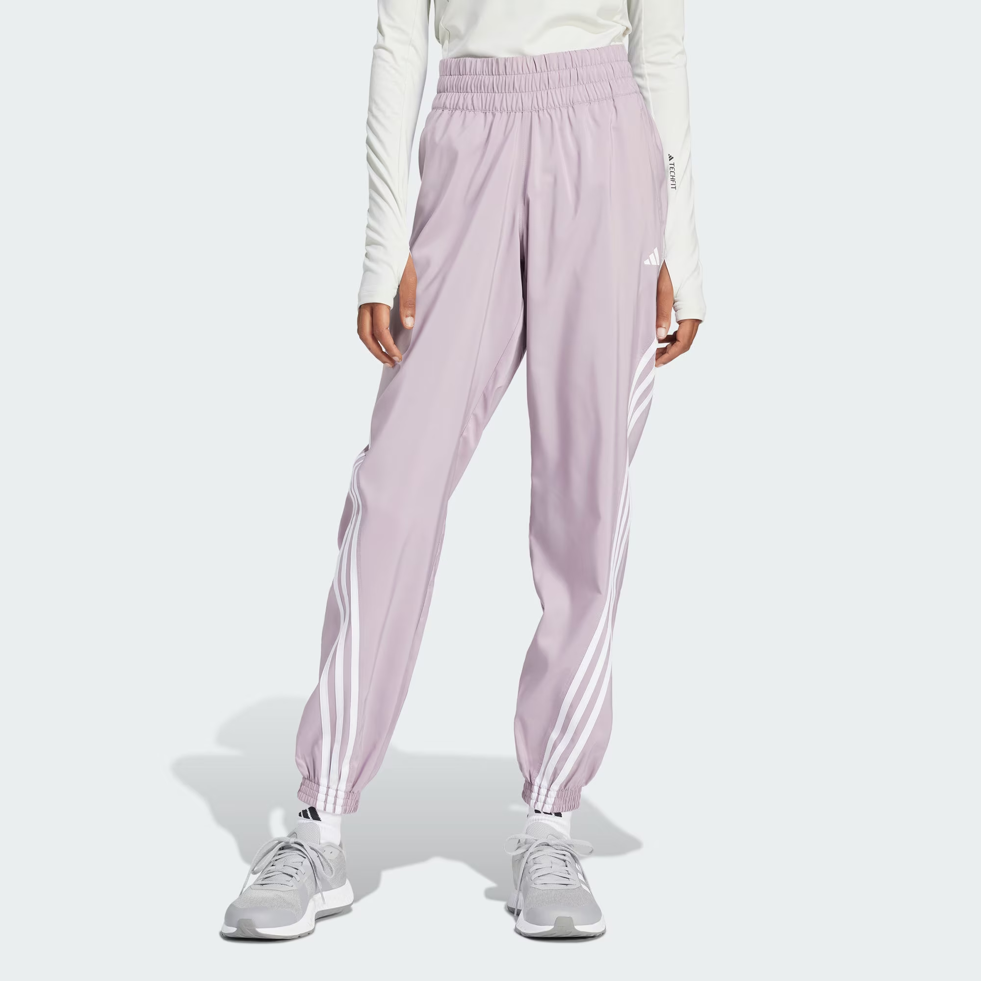 Adidas Train Icons Woven Pants Sports Pants Women’s Gray Purple