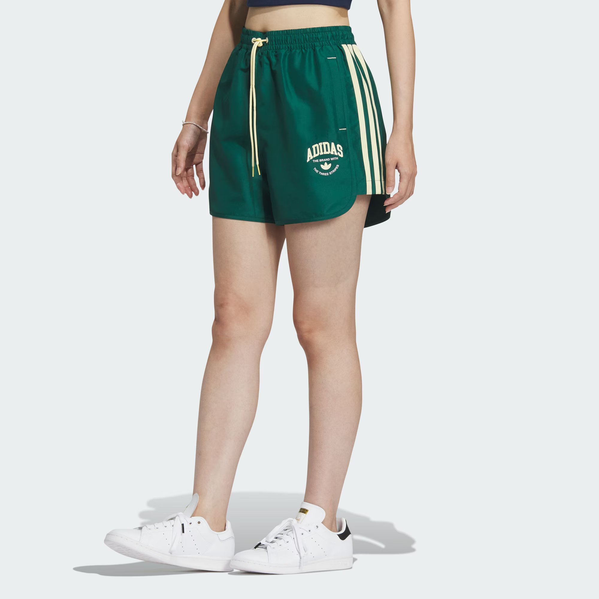 Adidas Originals Logo Twist Light Woven Shorts Sports Shorts Women’s Forest Green