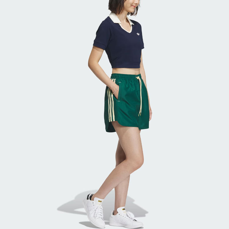 Adidas Originals Logo Twist Light Woven Shorts Sports Shorts Women’s Forest Green
