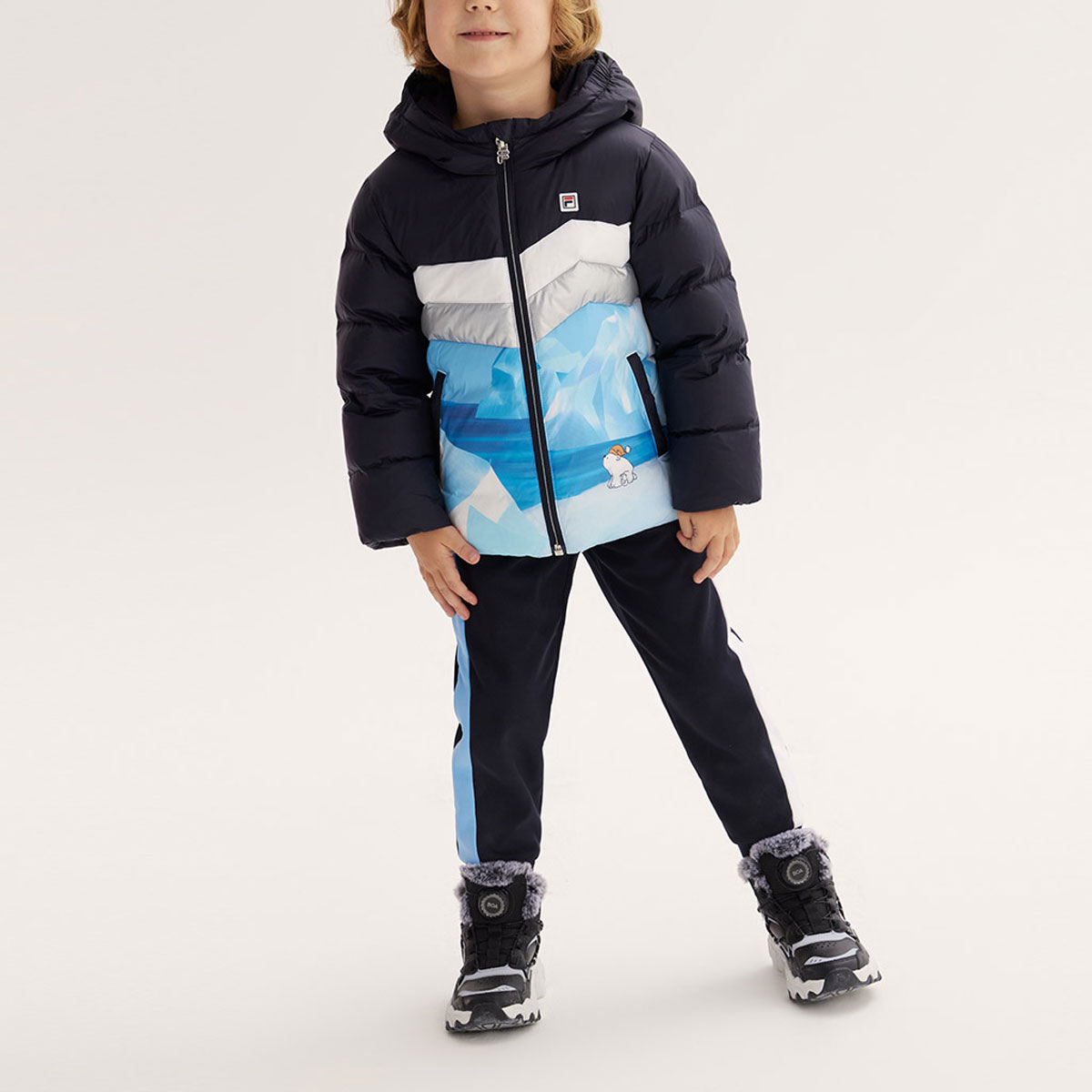 Детский пуховик Fila KIDS (разноцветный) — фото 5