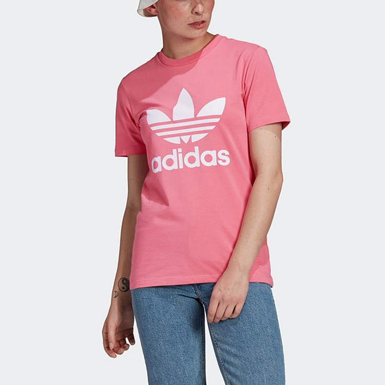 Женская футболка adidas originals Trefoil Tee (розовая) — фото 3