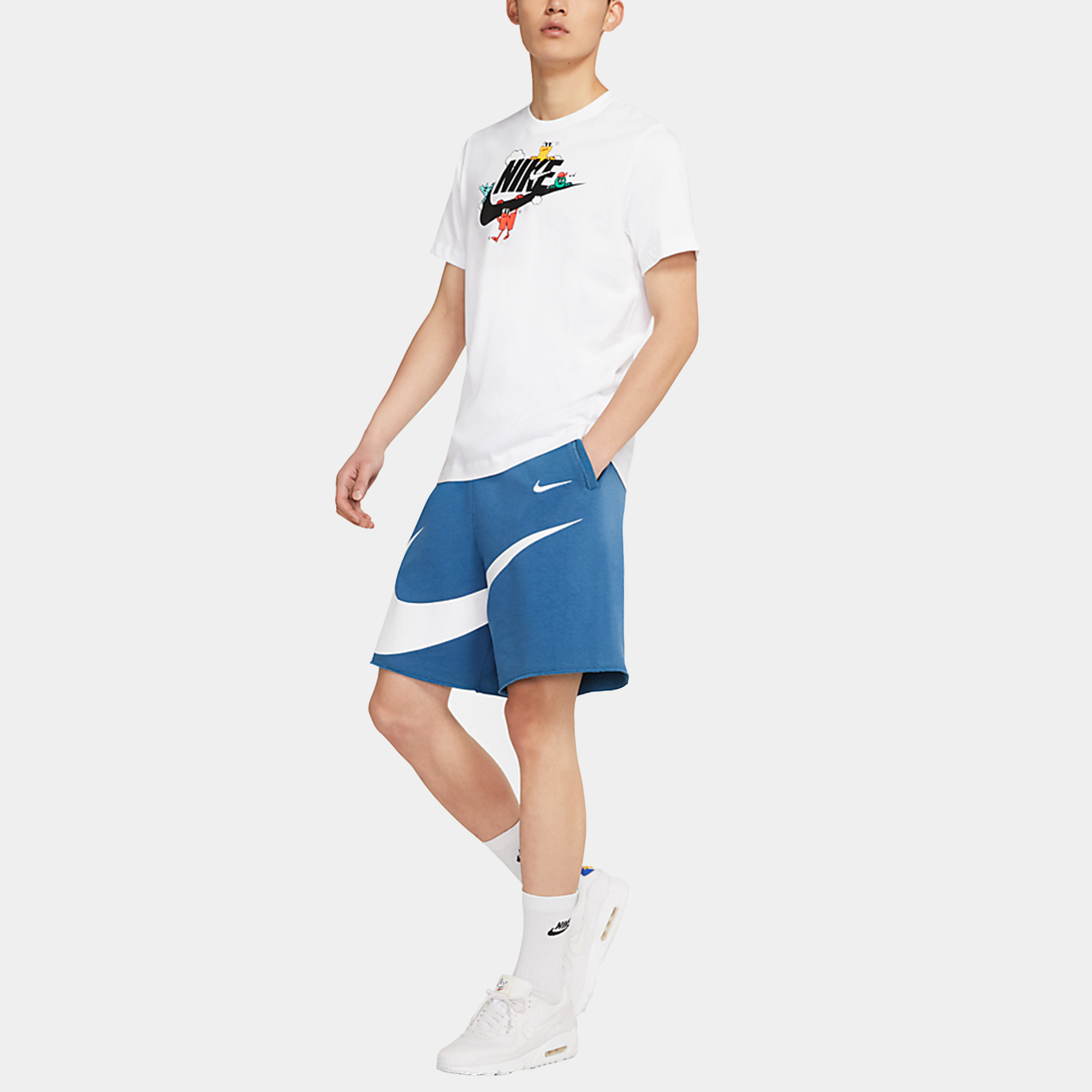 Мужские шорты Nike Sportswear Swoosh Logo (синие) — фото 3