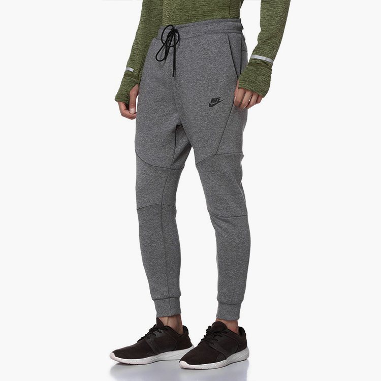 Мужские штаны Nike Sportswear Tech Fleece (светло-серые) — фото 4