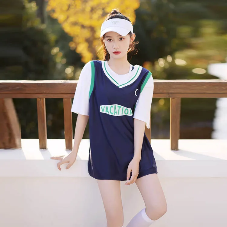 Youyou Two Piece Swimsuits Women's Navy Blue
