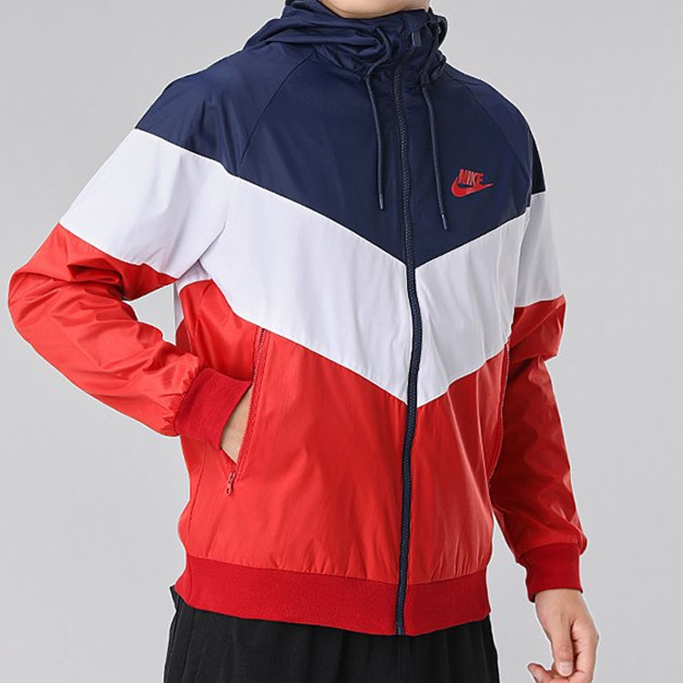 Мужская куртка Nike Sportswear Windrunner (темно-синяя) — фото 6