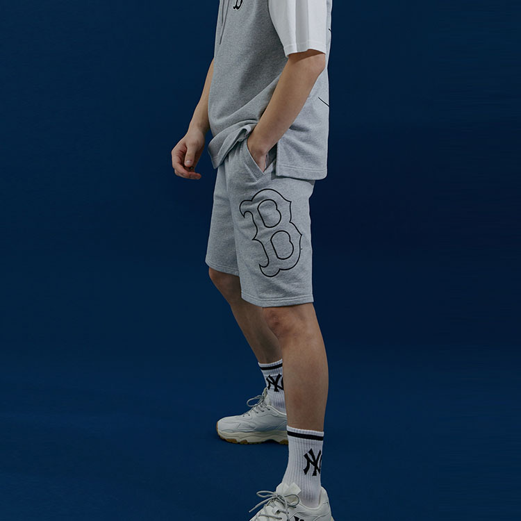MLB Sports Shorts Unisex Light Gray Moderate