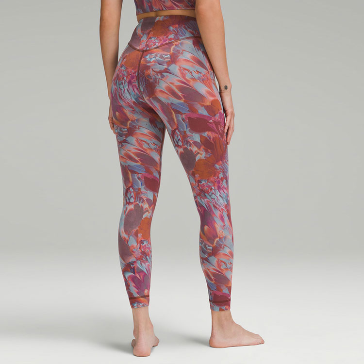 Lululemon Wunder Under Sports Pants Women’s Marble Mida Burn Apricot Moderate