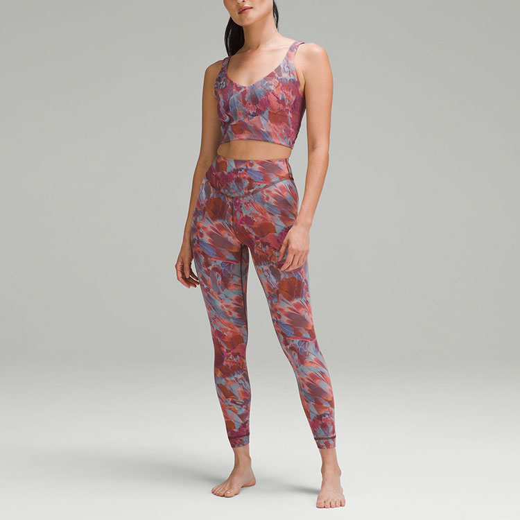 Lululemon Wunder Under Sports Pants Women’s Marble Mida Burn Apricot Moderate