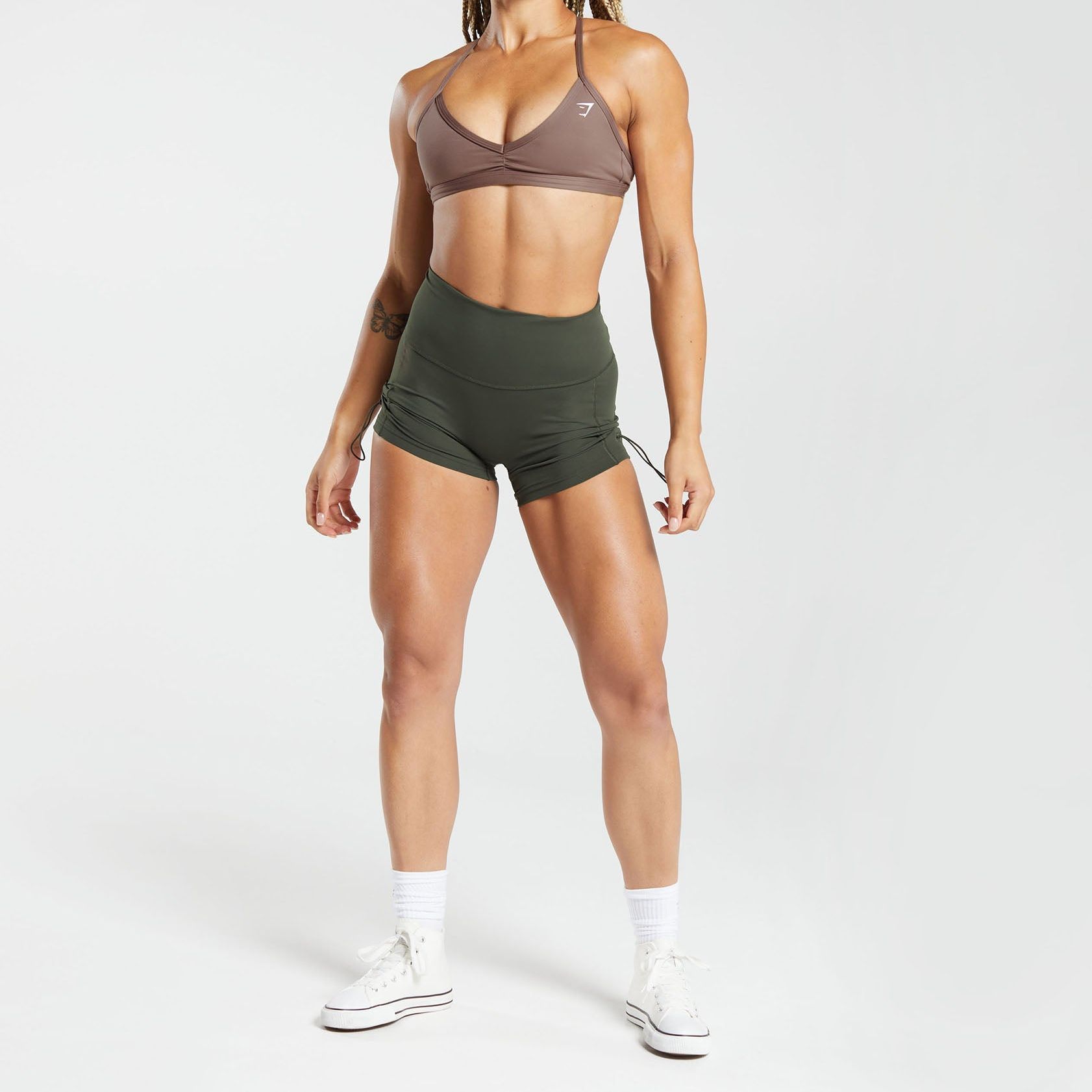 GYMSHARK Sports Shorts Women’s Dark Olive Green