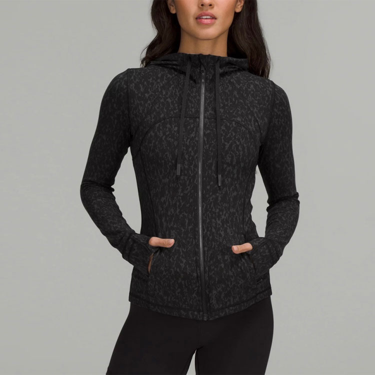 Lululemon Define Jackets & Coats Women’s Black Gray Panther Print
