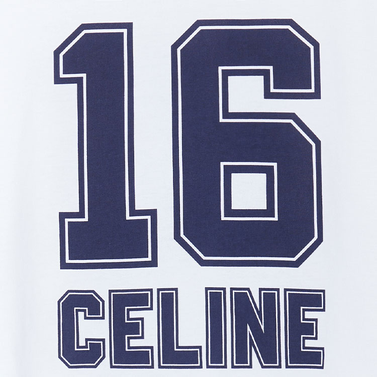 Женская футболка CELINE FW22 T (темно-синяя) — Темно-синий — фото 6