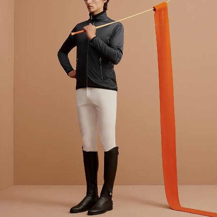 Мужская куртка Hermes (темно-синяя) — фото 4