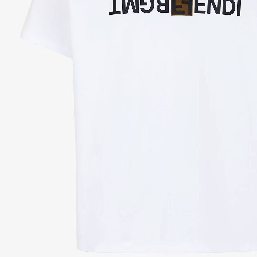 Мужская футболка Fendi (белая) — фото 7