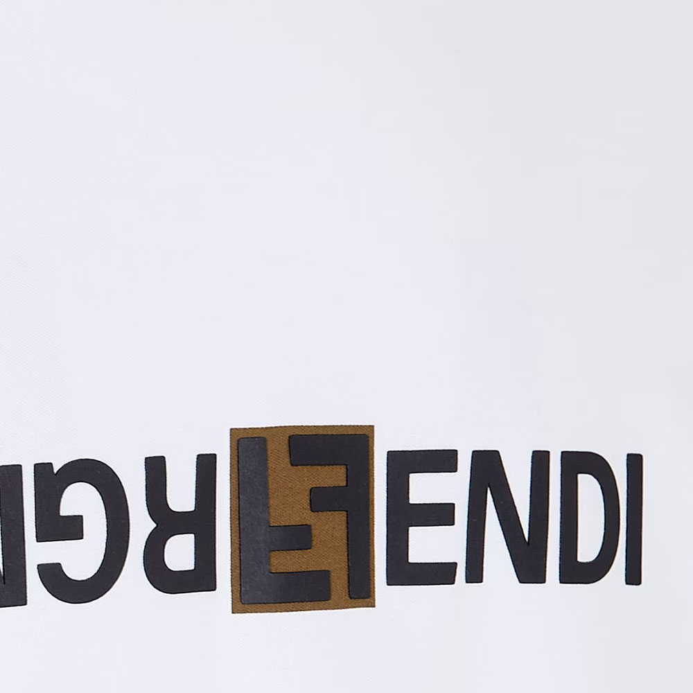 Мужская футболка Fendi (белая) — фото 5