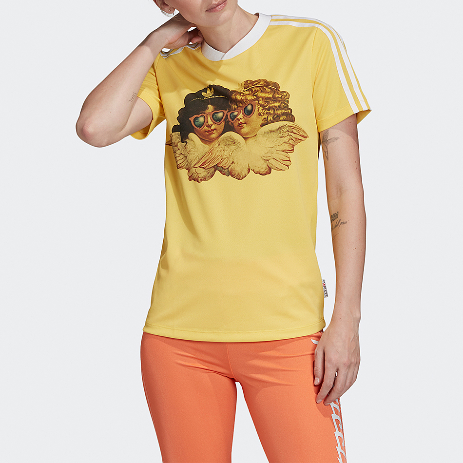 Женская футболка adidas originals (желтая) — фото 3