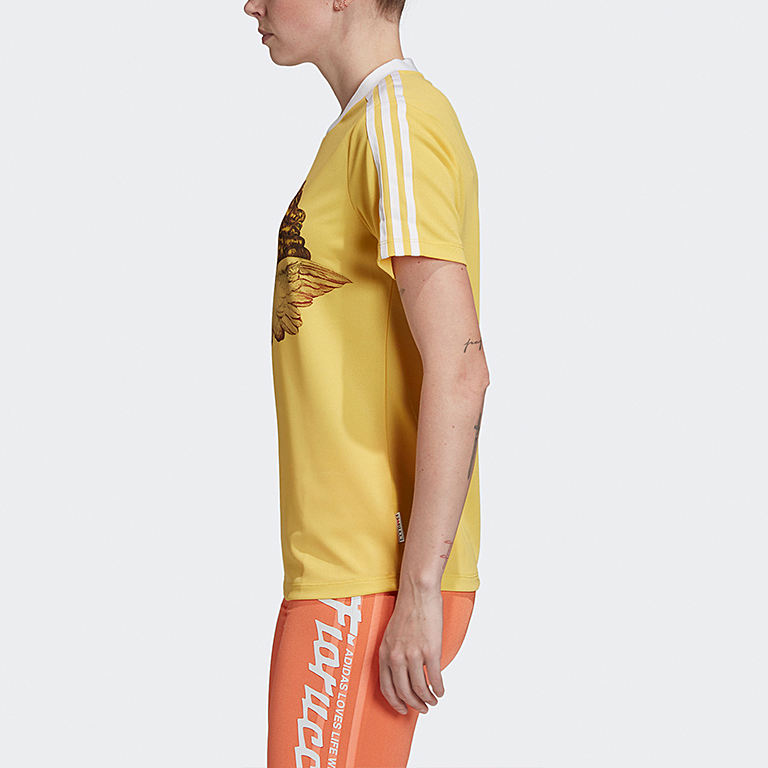 Женская футболка adidas originals (желтая) — фото 6