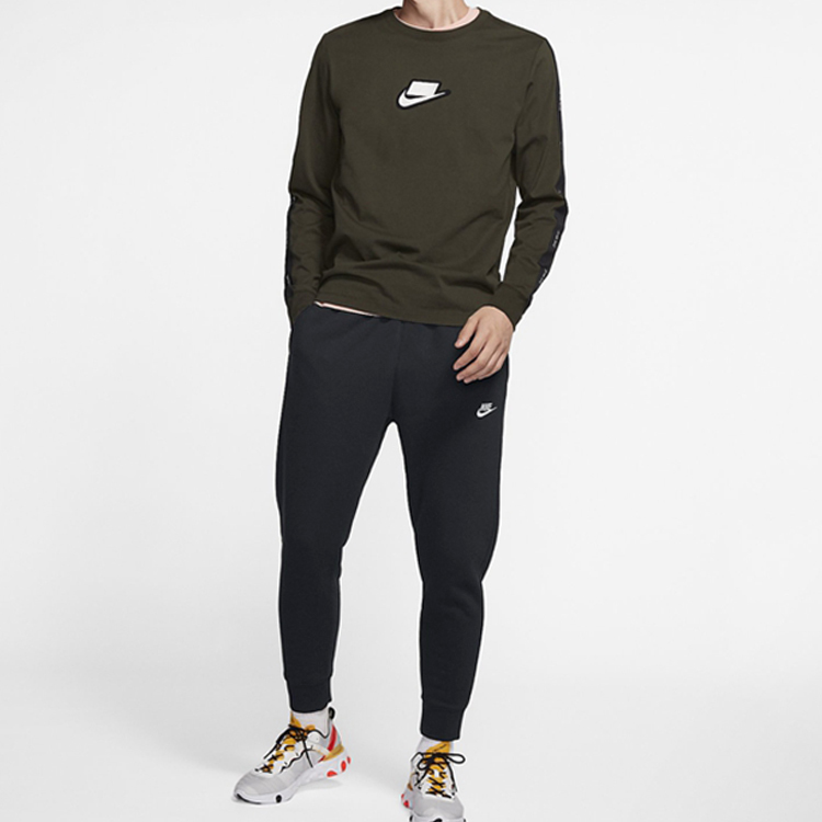 Мужские штаны Nike Sportswear Club Fleece (черные) — фото 3
