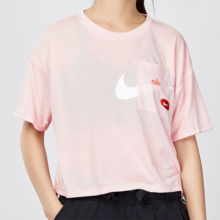 Женская футболка Nike Свободная (розовая) — фото 5