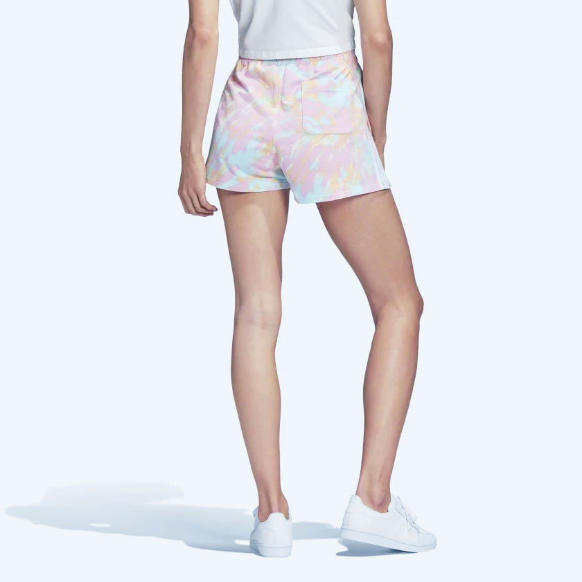 Женские шорты adidas originals 3 Str Short Multi (розово-оранжевый) — фото 7