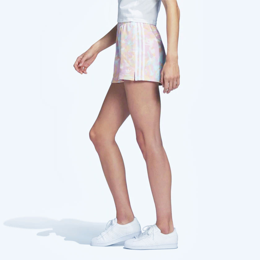 Женские шорты adidas originals 3 Str Short Multi (розово-оранжевый) — фото 6