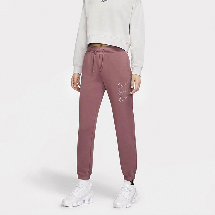 Женские штаны Nike Sportswear (темно-бордовые) — фото 3