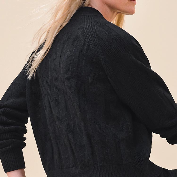 Женский кардиган Hermes FW24 (черный) — фото 4