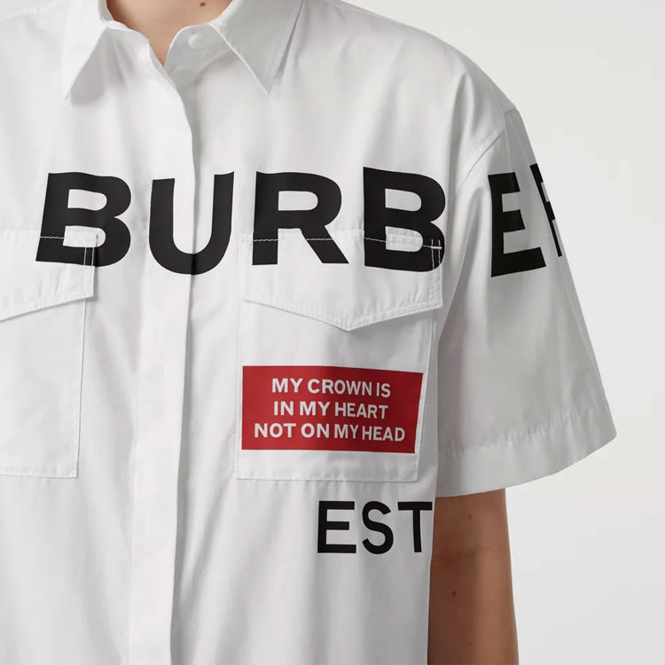 Женская рубашка Burberry (белая) — фото 6