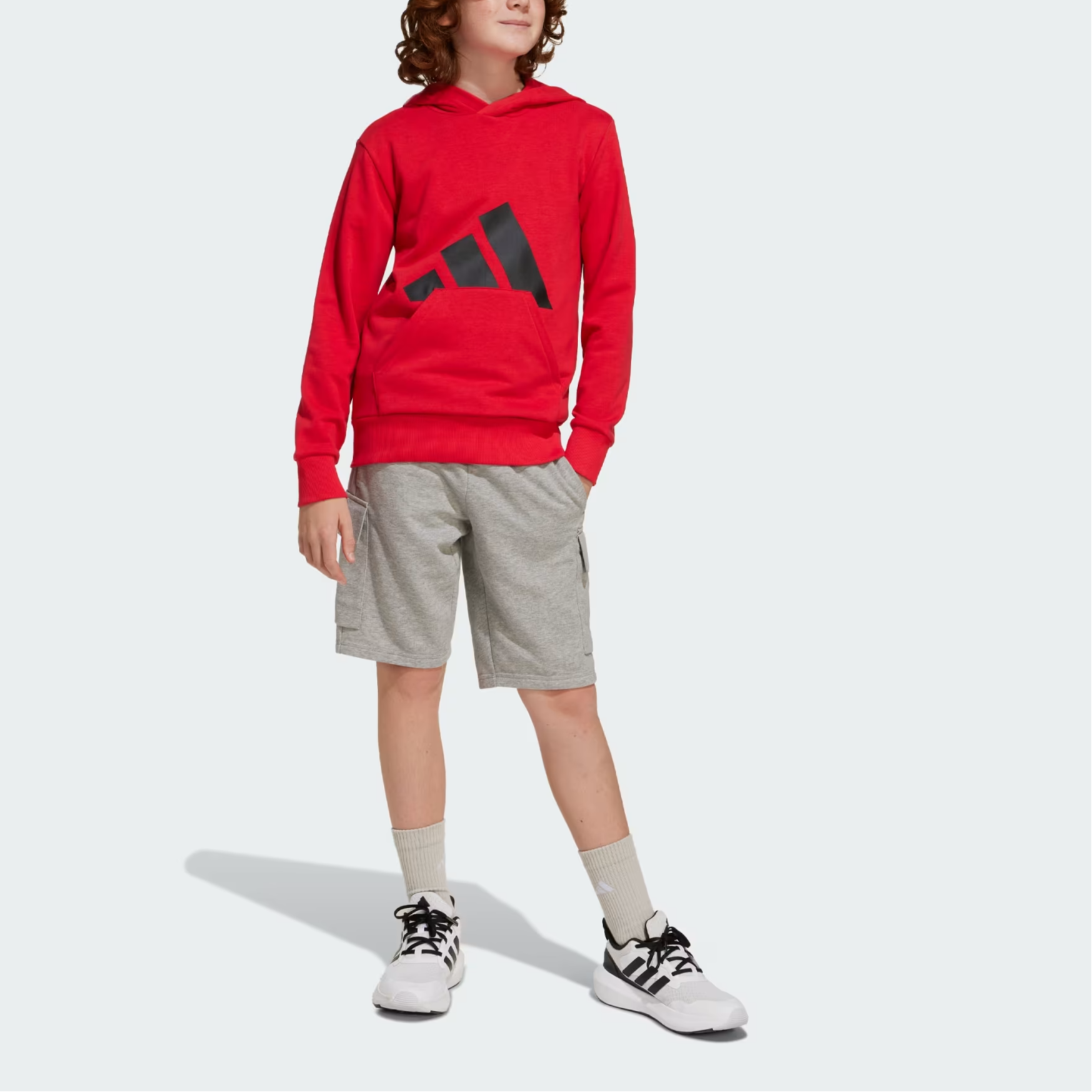 Толстовка adidas Sportswear ESSENTIALS / (красно-черный) — фото 2