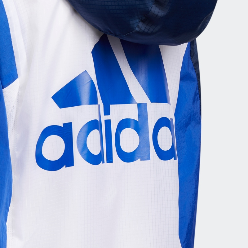 Мужская куртка adidas logo (синяя) — фото 5