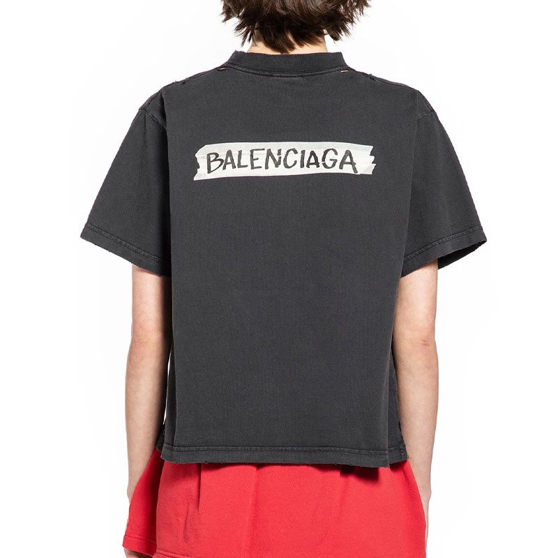 Женская футболка Balenciaga SS26 (черная) — фото 4