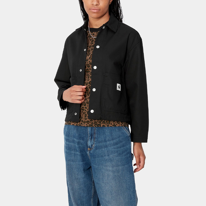 Женская куртка Carhartt WIP W' Simple Shirt Jac (черная) — фото 3