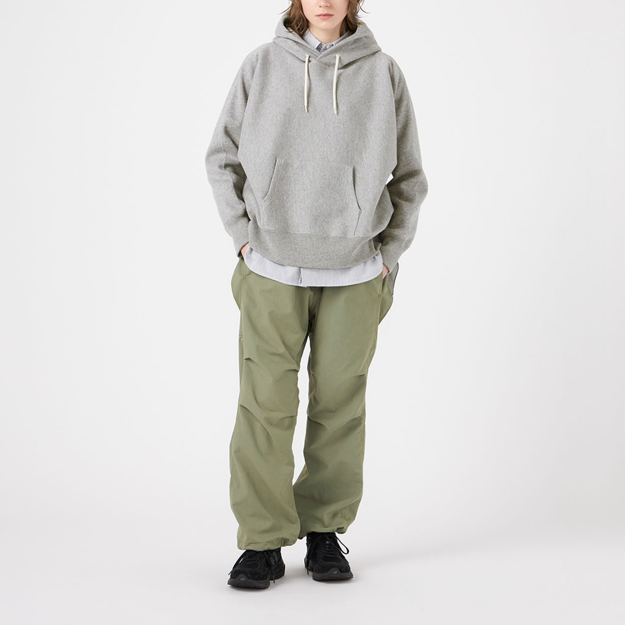 Худи nanamica SS26 Hooded Sweat Shirt (серое) — фото 2