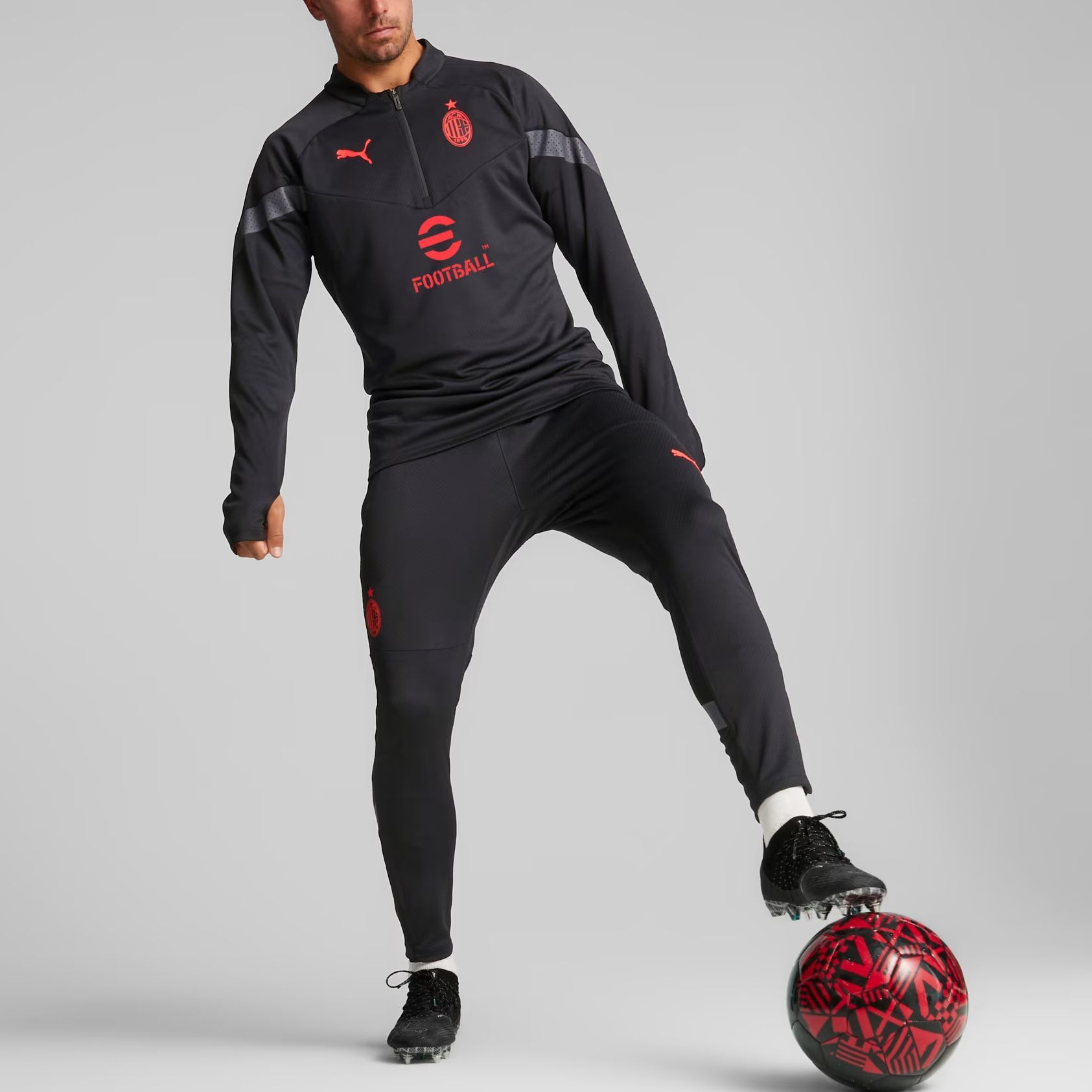 PUMA Soccer Jerseys Men’s Black Moderate Straight Fit