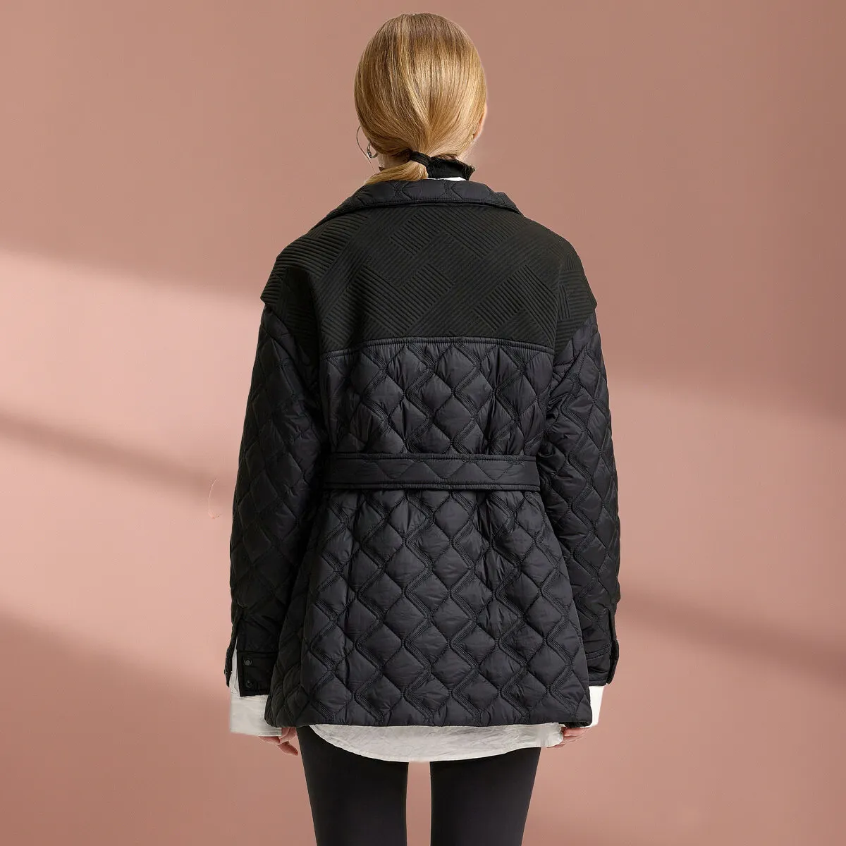 FENHONGMALI Puffer Jacket Women's Black
