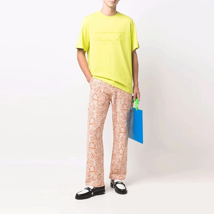 Футболка Martine Rose Logo SS21 T-Shirt (желтая) — фото 2