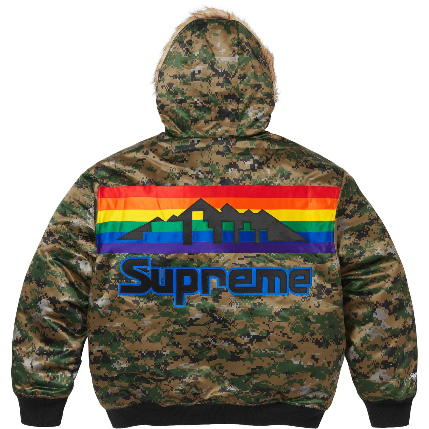 Куртка Supreme × Mitchell & Ness Teams Hooded Satin (цвет как на фото) — фото 5