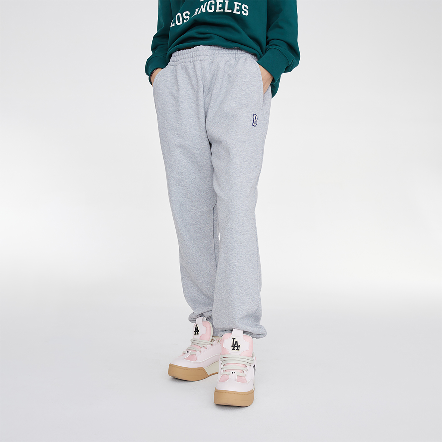 MLB Knitted Sweatpants Unisex Light Heather Gray