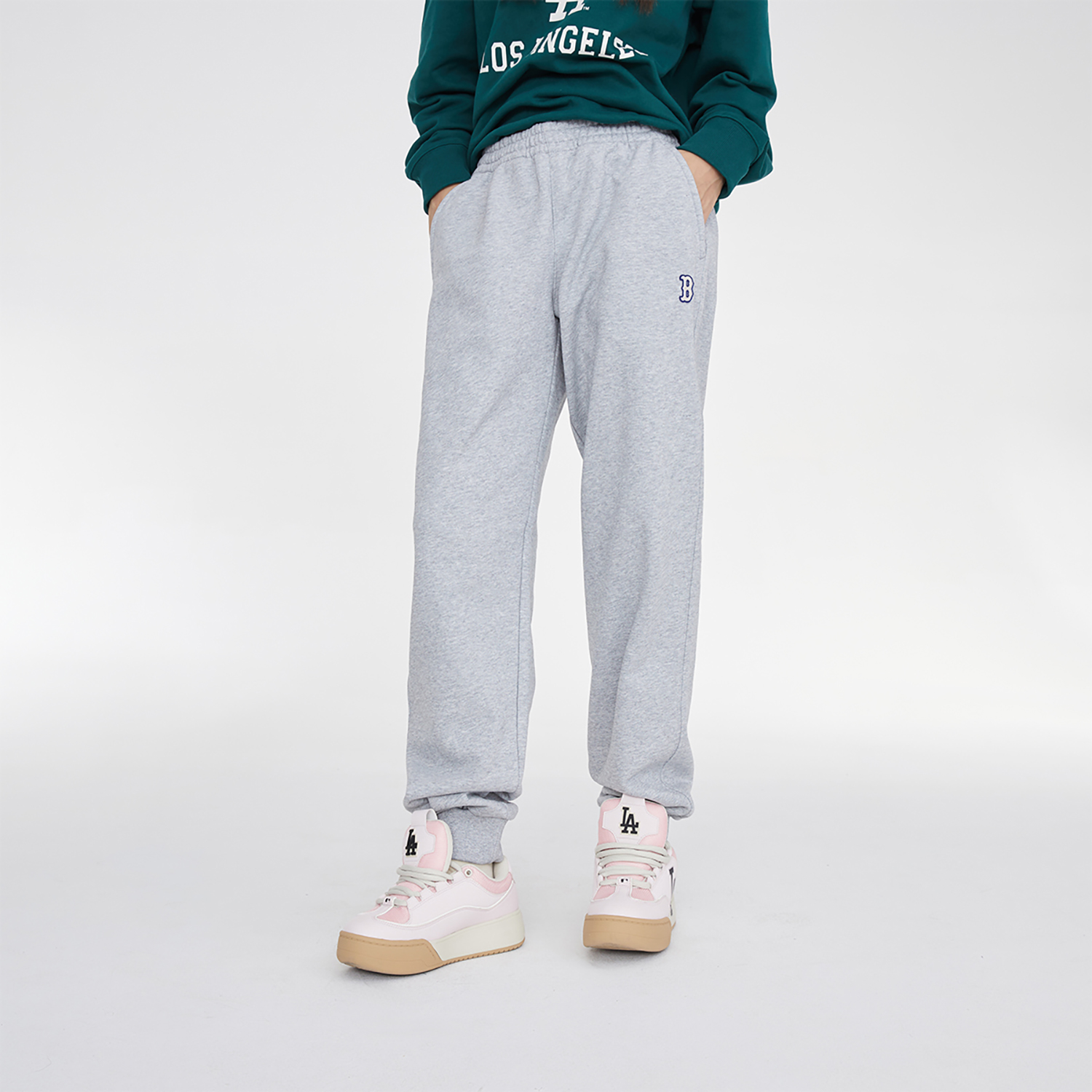 MLB Knitted Sweatpants Unisex Light Heather Gray