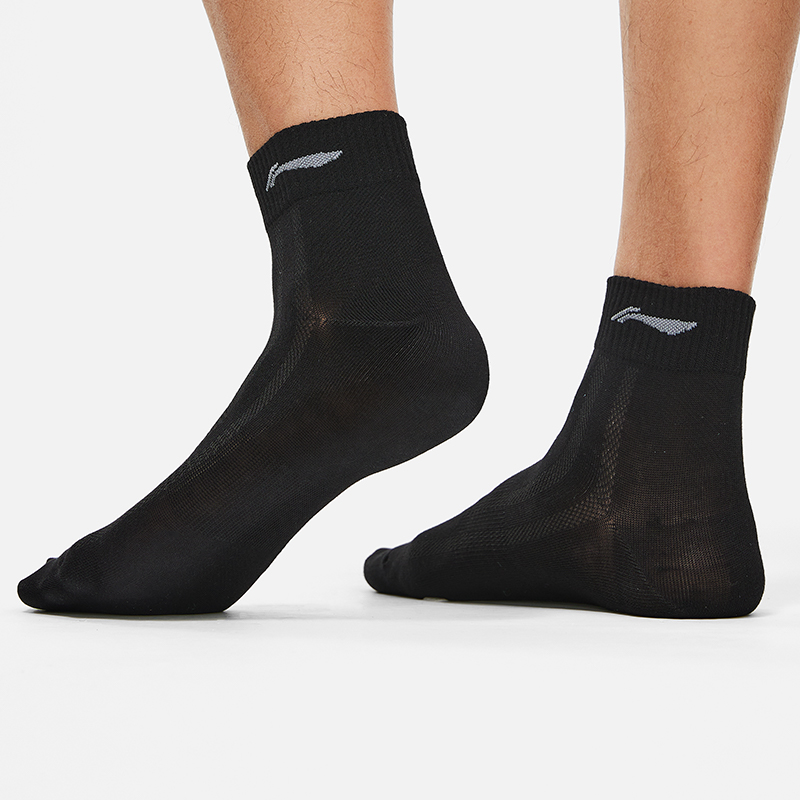 Li Ning Fitness Series Ankle Socks Men’s 6 Pack Black